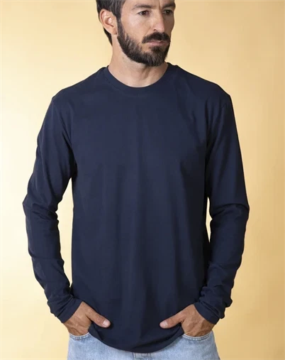 Elsk - Basic Brushed Langærmet T-Shirt - Dark Navy